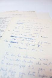 VIAN : Manuscrits de travail et partition manuscrite complète de la chanson de Boris Vian intitulée 
