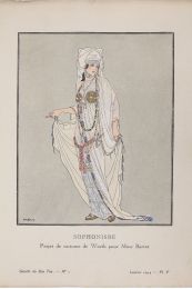 WORTH : Sophonisbe. Projet de costume de Worth pour Mme Bartet (pl.5, La Gazette du Bon ton, 1914 n°1) - Edition Originale - Edition-Originale.com