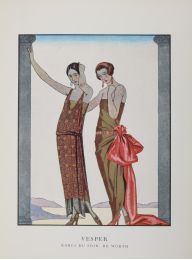WORTH : Vesper. Robes du soir, de Worth (pl.60, La Gazette du Bon ton, 1922 n°8) - Edition Originale - Edition-Originale.com
