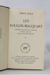 ZOLA : Les Rougon-Macquart. Volume I : La fortune des Rougon - La curée - Le ventre de Paris - La conquête de Plassans - La faute de l'abbé Mouret - First edition - Edition-Originale.com
