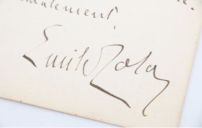 ZOLA : Lettre autographe datée et signée adressée à son ami le médecin Maurice de Fleury - Autographe, Edition Originale - Edition-Originale.com