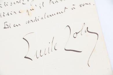 ZOLA : Lettre autographe datée et signée adressée au magnat de la presse Arthur Meyer à qui il recommande Louis de Robert  