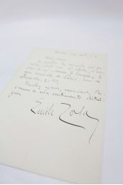 ZOLA : Lettre autographe datée, signée et adressée depuis Médan - Signed book, First edition - Edition-Originale.com