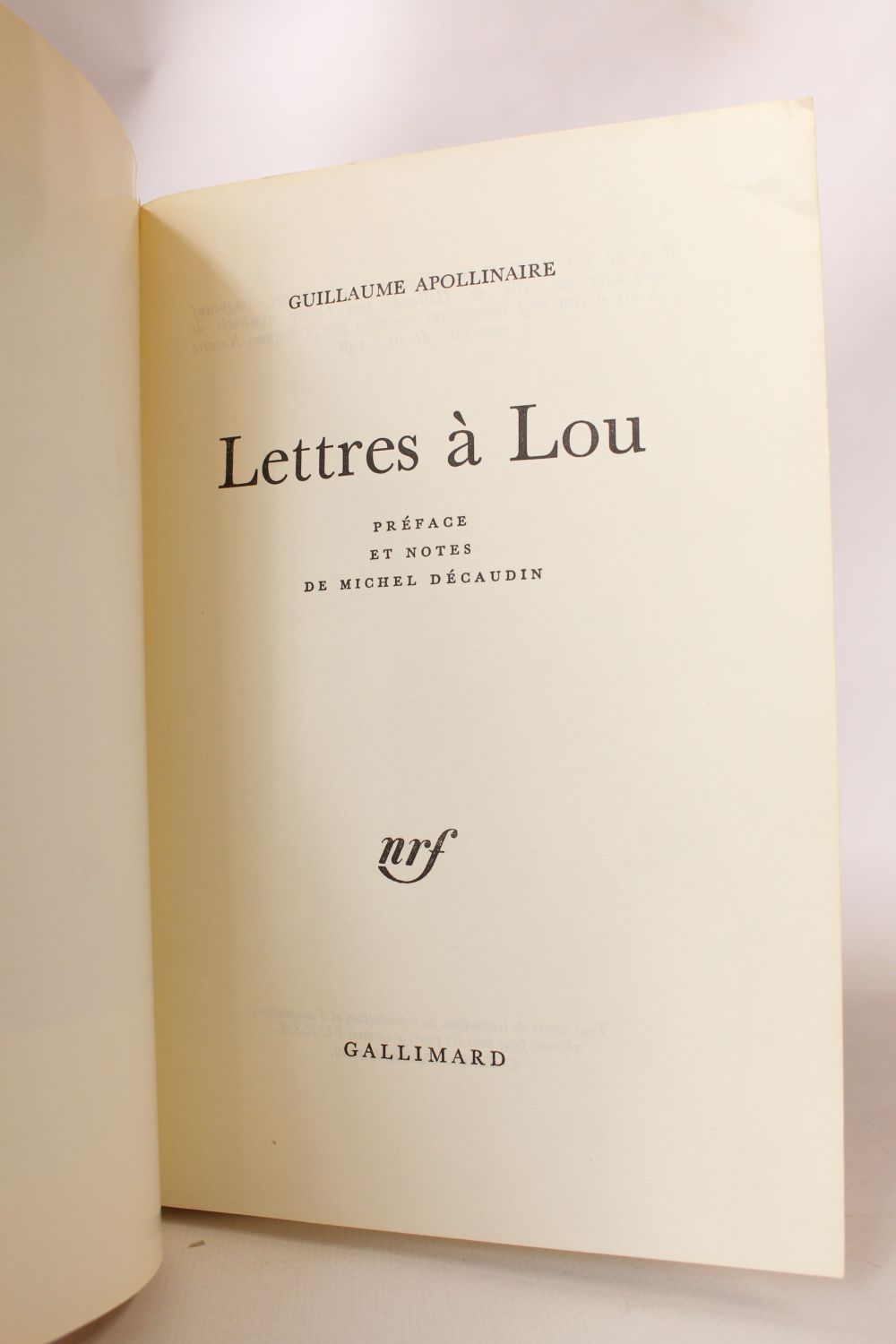 APOLLINAIRE : Lettres à Lou - Edition Originale - Edition-Originale.com