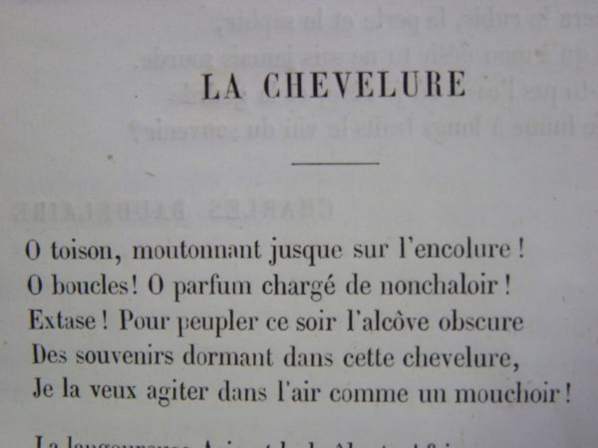 BAUDELAIRE : Poésie : La chevelure - In Revue française N°156 de la ...