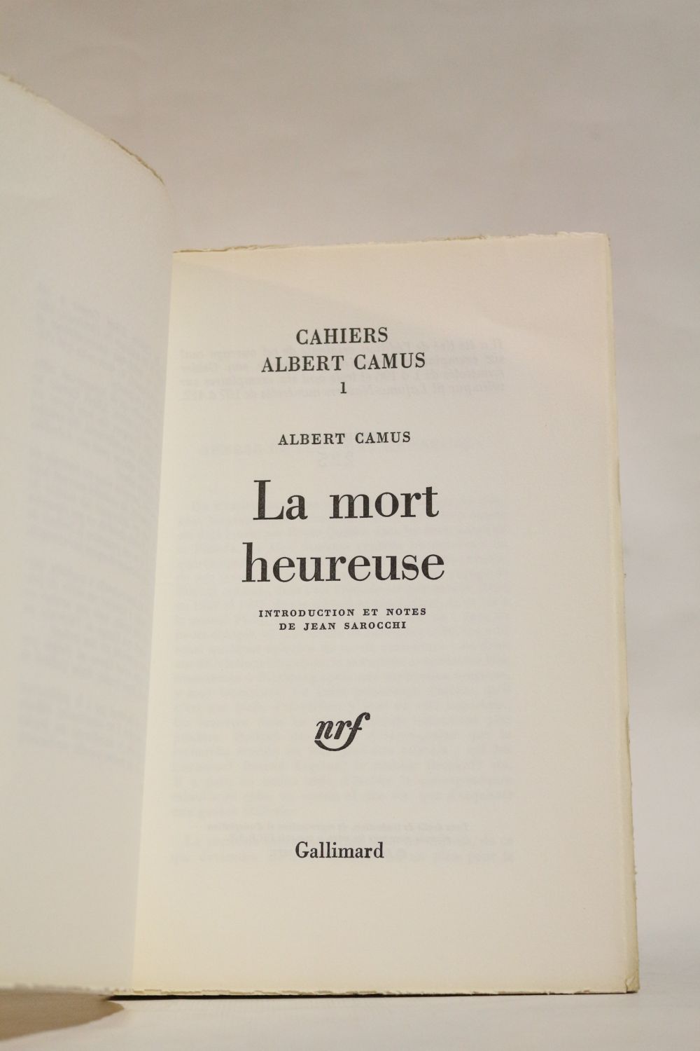 CAMUS : La mort heureuse - First edition - Edition-Originale.com