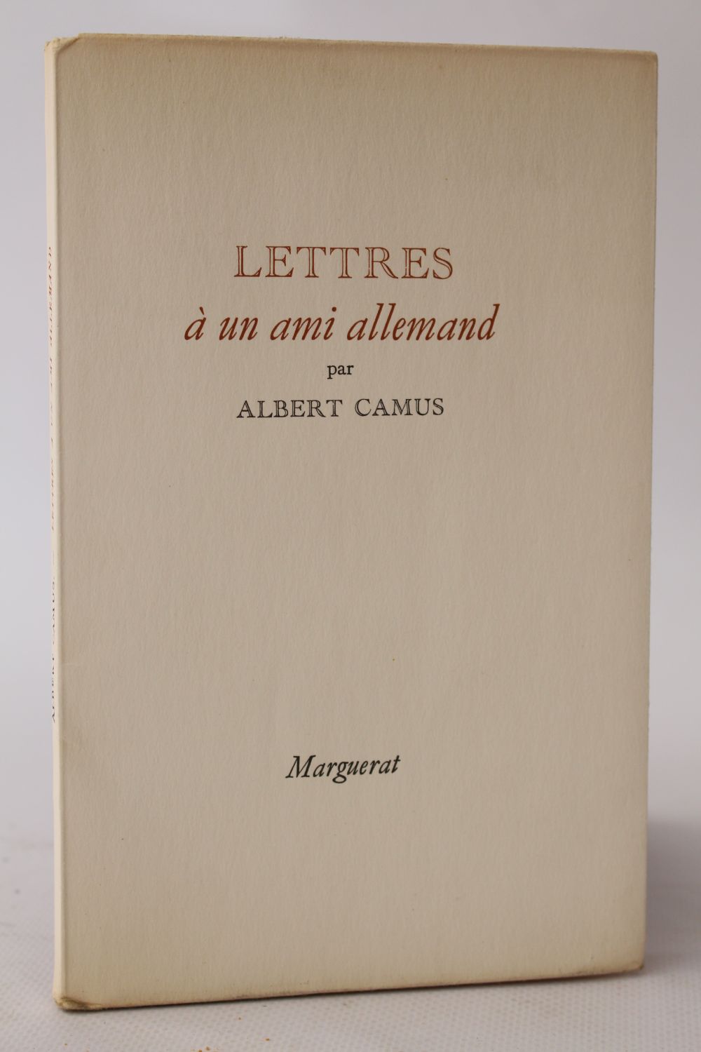 CAMUS : Lettres à un ami allemand - Signed book - Edition-Originale.com