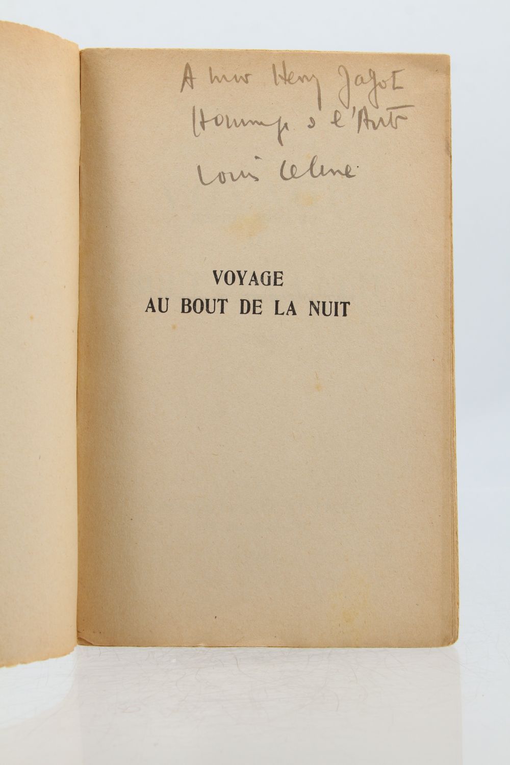 CELINE ,Louis-Ferdinand : Voyage au bout de la nuit / Editions