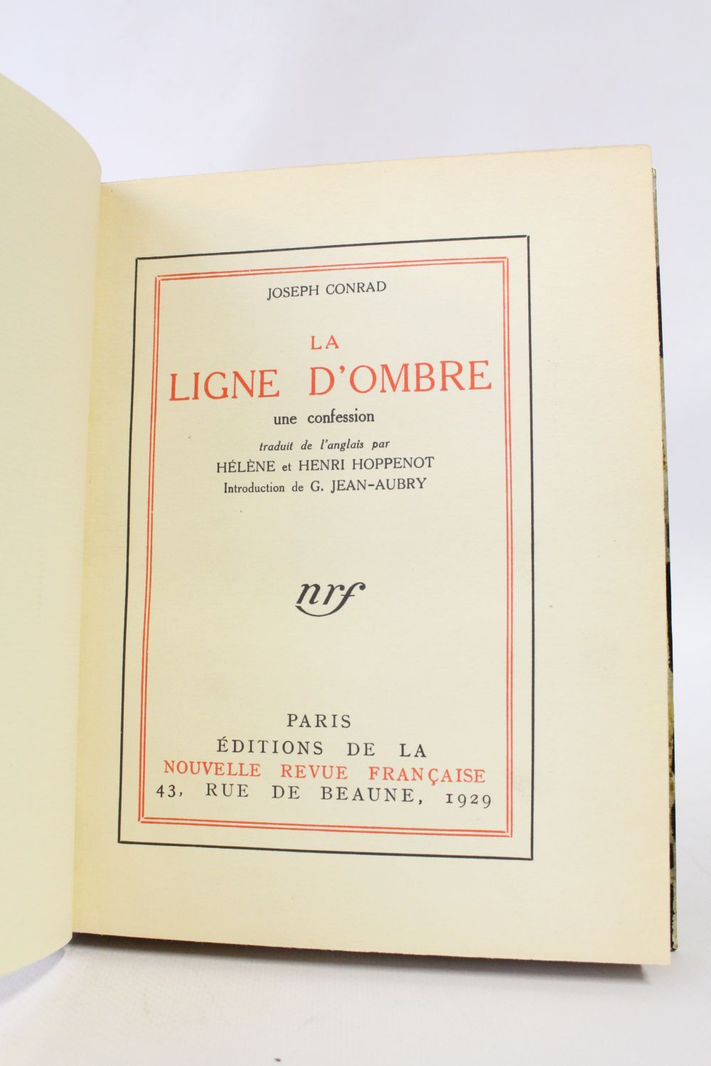 CONRAD : La ligne d'ombre - First edition - Edition-Originale.com