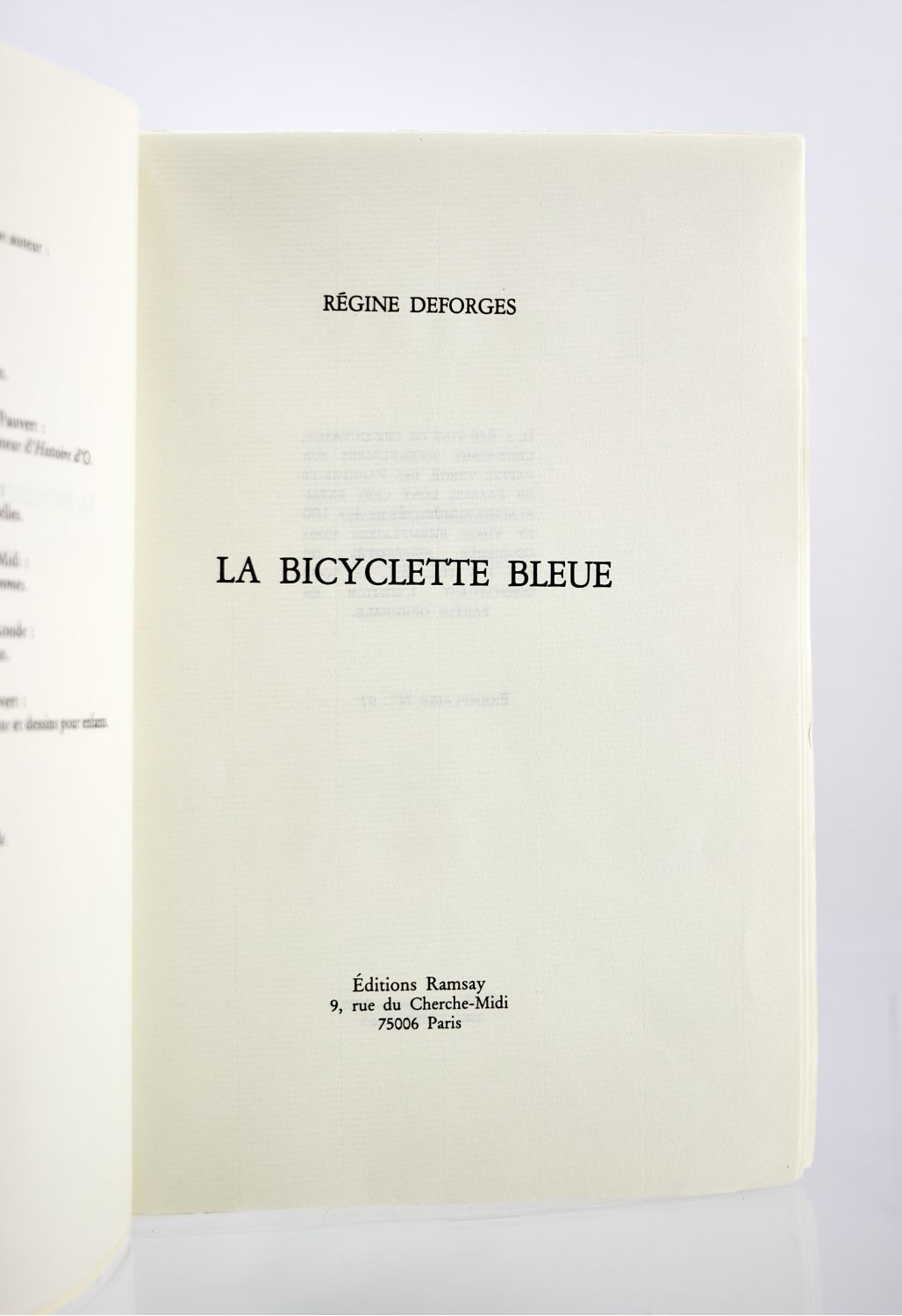 la bicyclette bleue ramsay