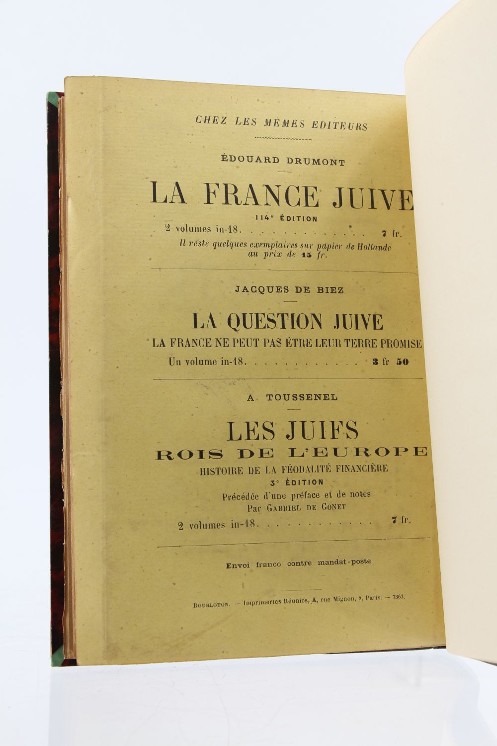 Livre:Drumont - La France juive, tome premier, 3eme édition, 1886.djvu -  Wikisource