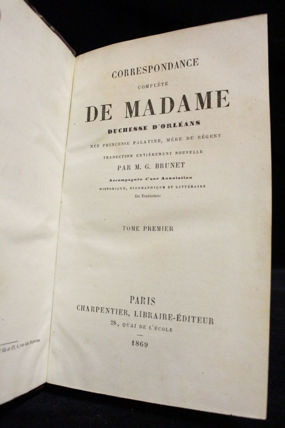 Orleans Correspondance Complète De Madame Duchesse D - 