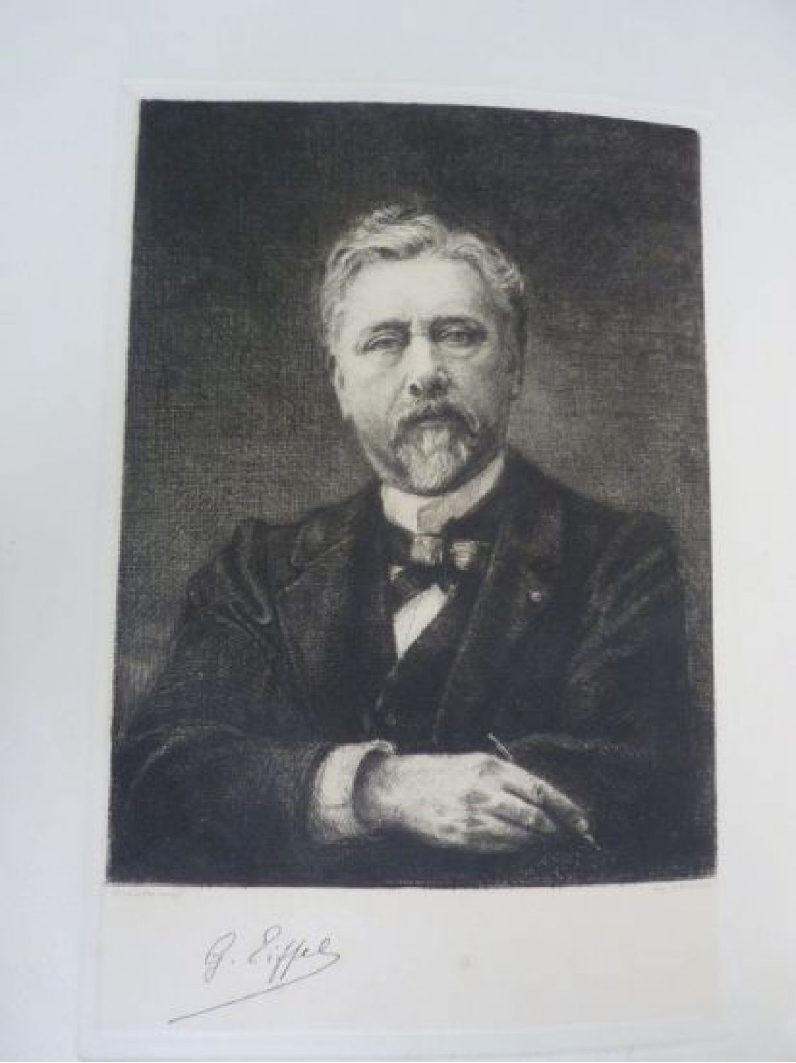 Gustave Eiffel Tower Autographed Signed Photo Print 