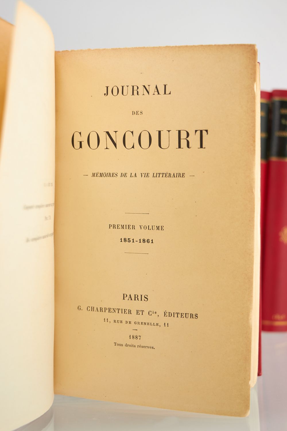 GONCOURT : Journal des Goncourt. Mémoires de la vie