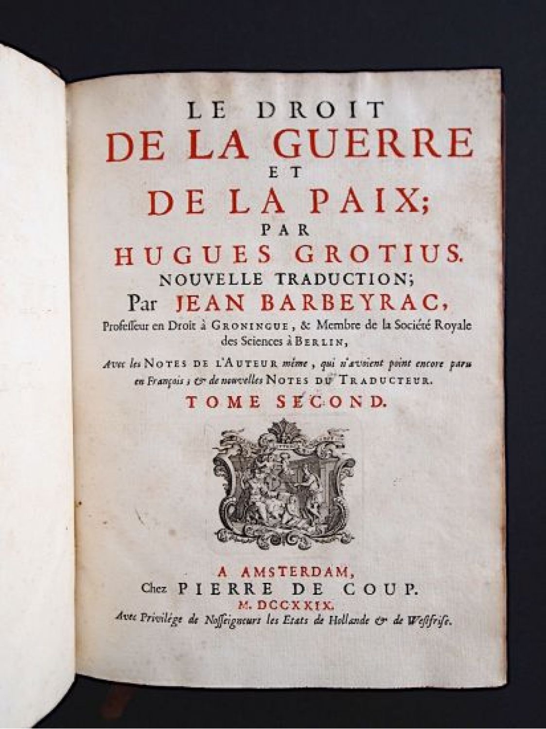 Grotius Le Droit De La Guerre Et De La Paix Par Hugues