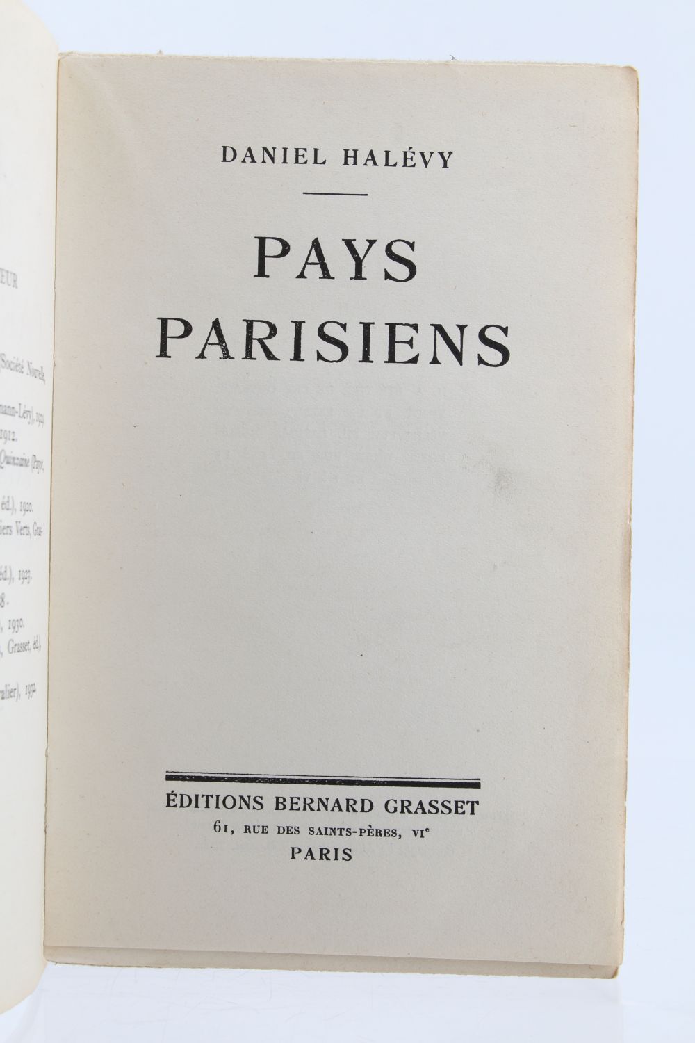 HALEVY : Pays parisiens - Signed book, First edition - Edition ...