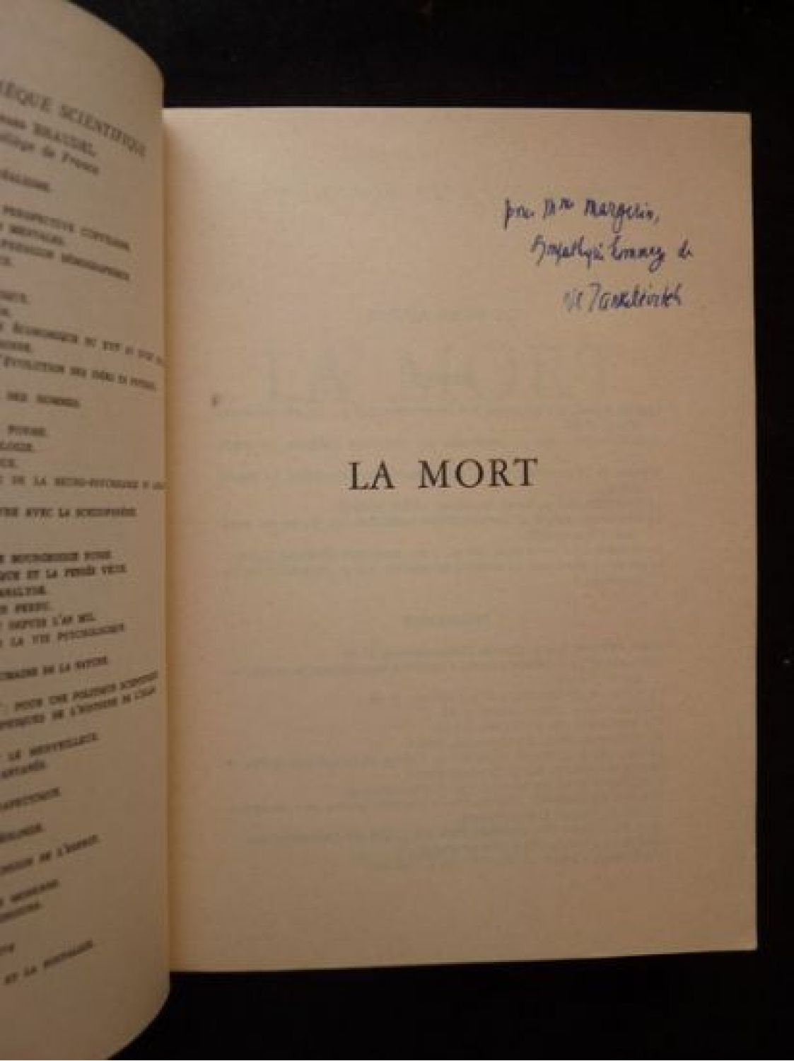 JANKELEVITCH : La mort - Signed book, First edition - Edition-Originale.com