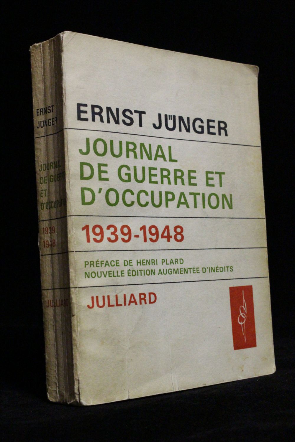JUNGER : Journal de guerre et d'occupation 1939-1948 - Signed book ...