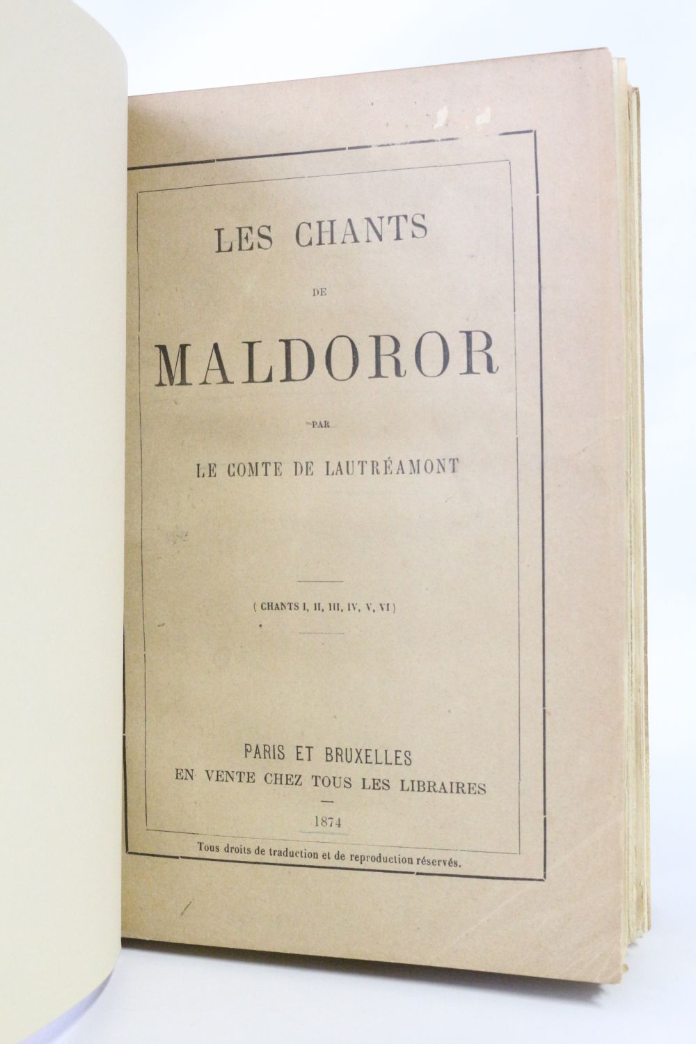 LAUTREAMONT : Les Chants de Maldoror - First edition - Edition