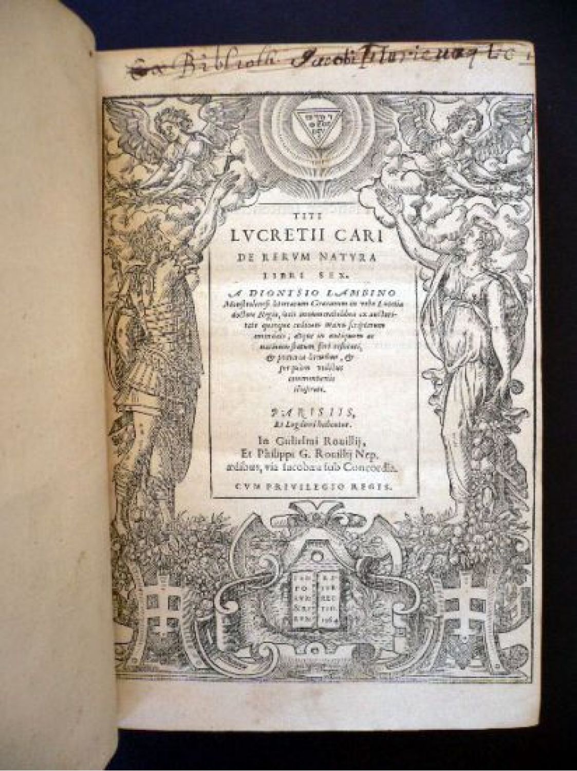 LUCRECE : De rerum natura libri sex - First edition 