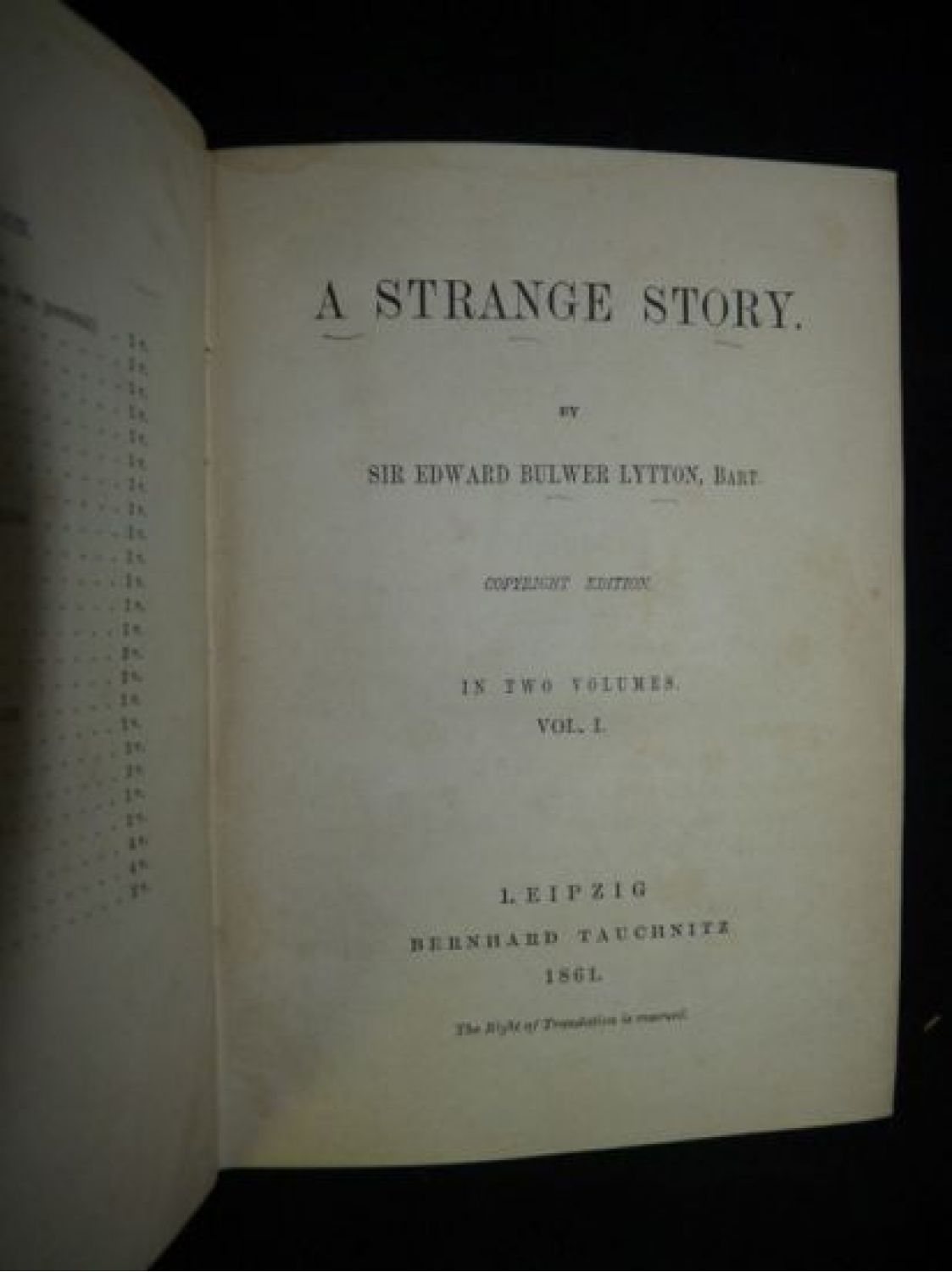 edward bulwer-lytton a strange story