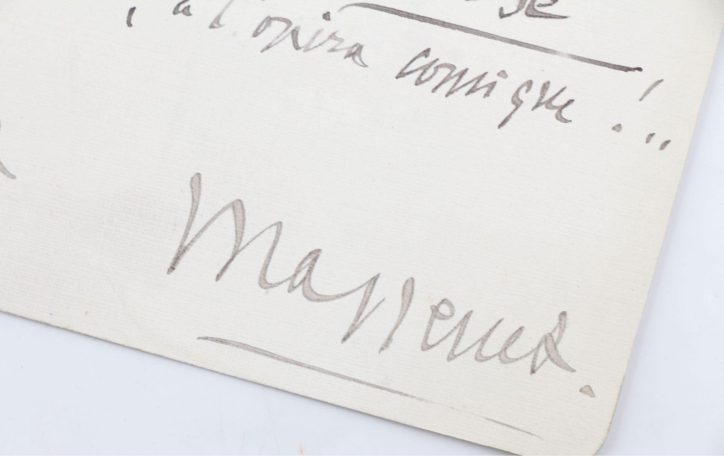 MASSENET : Billet autographe signé adressé à André Dupuis - Signed book ...