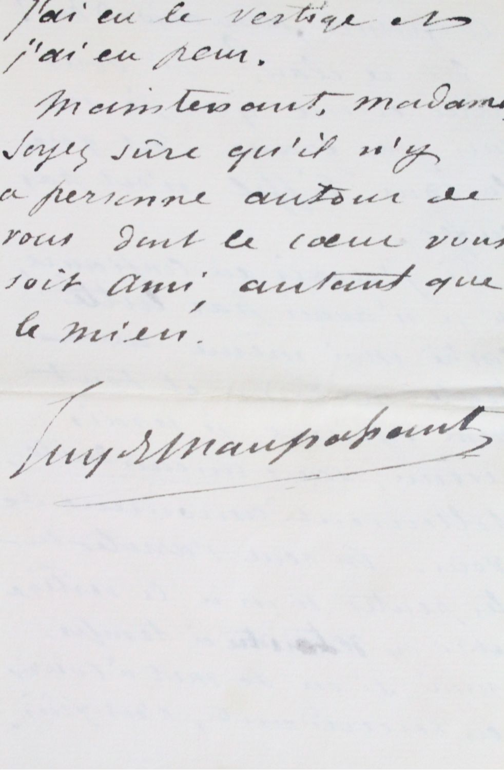 Maupassant Declaration Passionnee A La Comtesse Potocka Je Ne Dis Pas Que Je Vous Ai Aime Je Dis Que J Ai Ete Atteint Comme D Autres Par Votre Pouvoir Signed Book