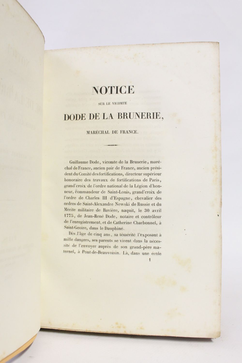 MOREAU : Notice sur le vicomte Dode de La Brunerie, maréchal de France ...