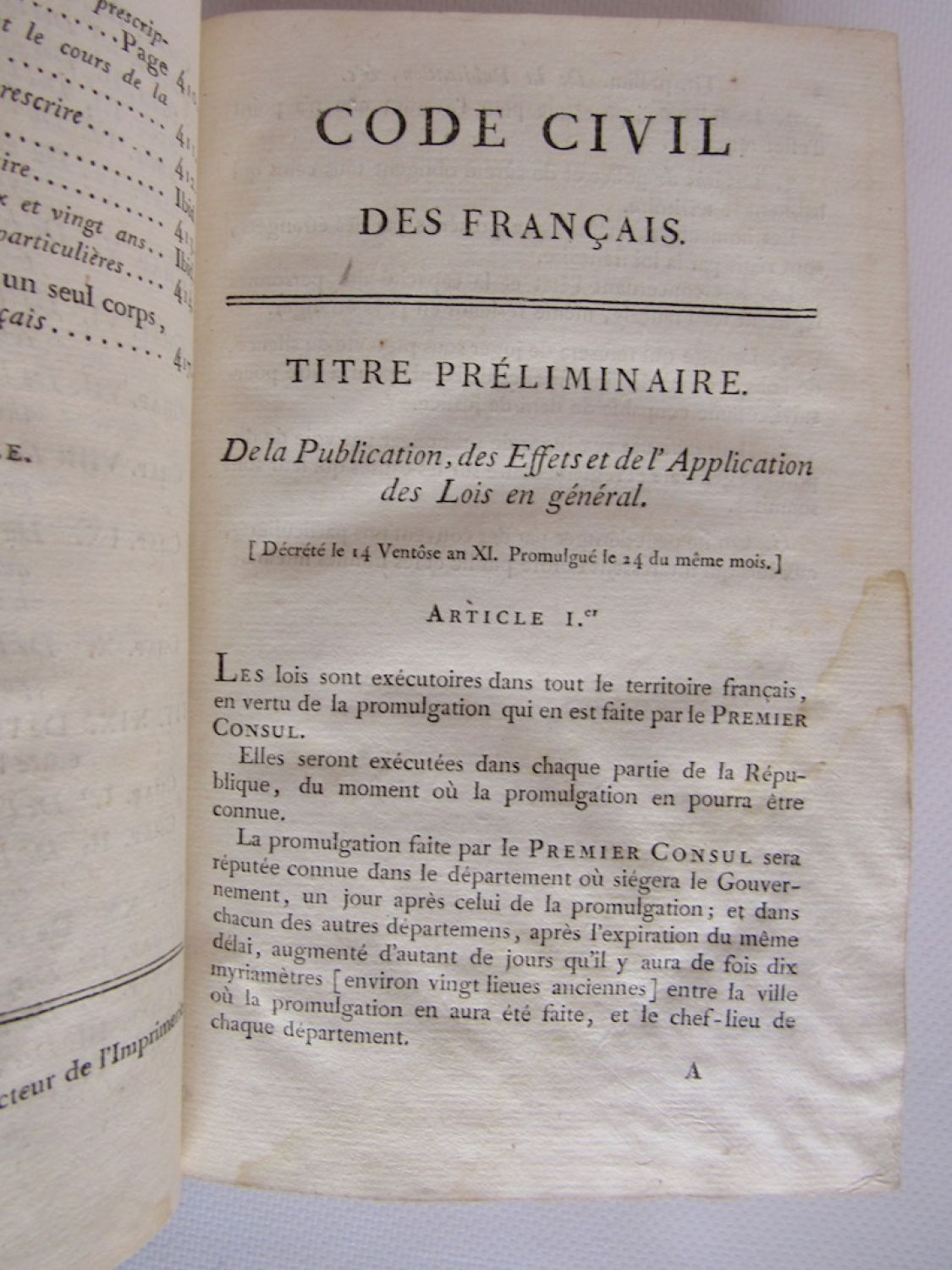 Napoleon 1er Code Civil Des Français Edition Originale Et Seule