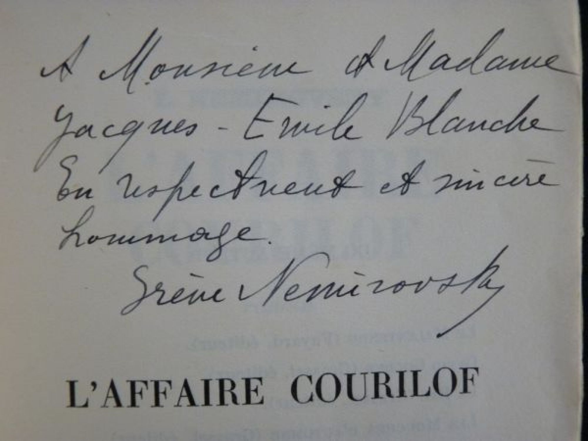 NEMIROVSKY : L'affaire Courilof - Signed book, First edition - Edition ...