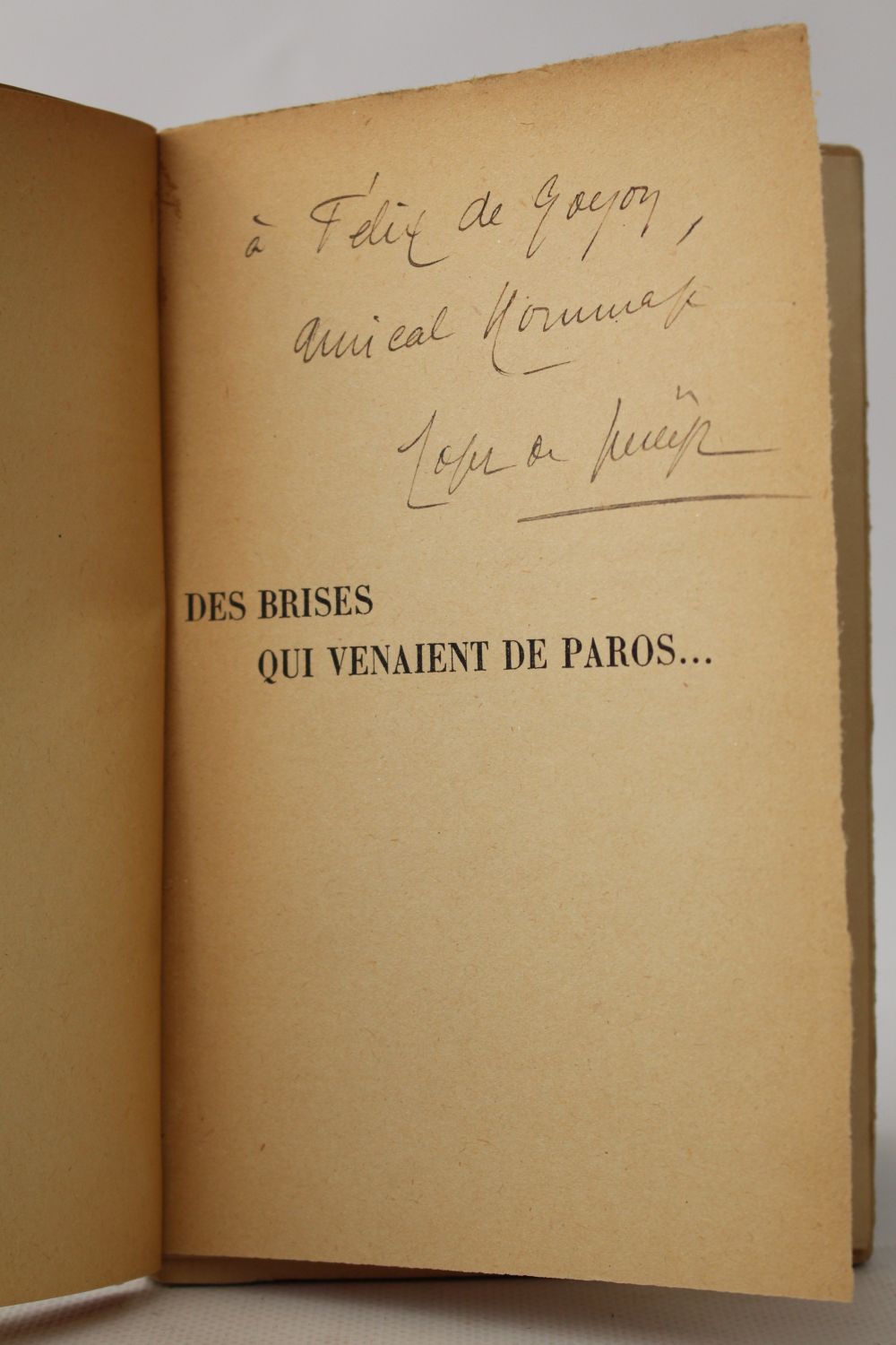 NEREYS : Des brises qui venaient de Paros... - Signed book, First ...