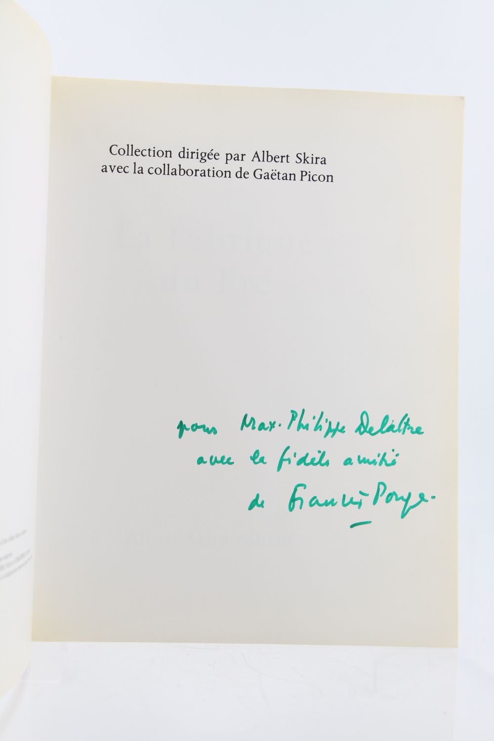 PONGE : La fabrique du pré - Signed book, First edition - Edition ...