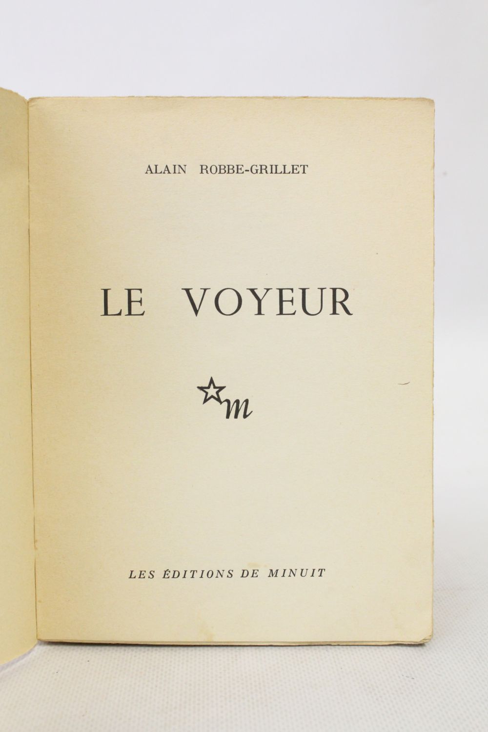 ROBBE-GRILLET Le voyeur - Signed book, First edition photo