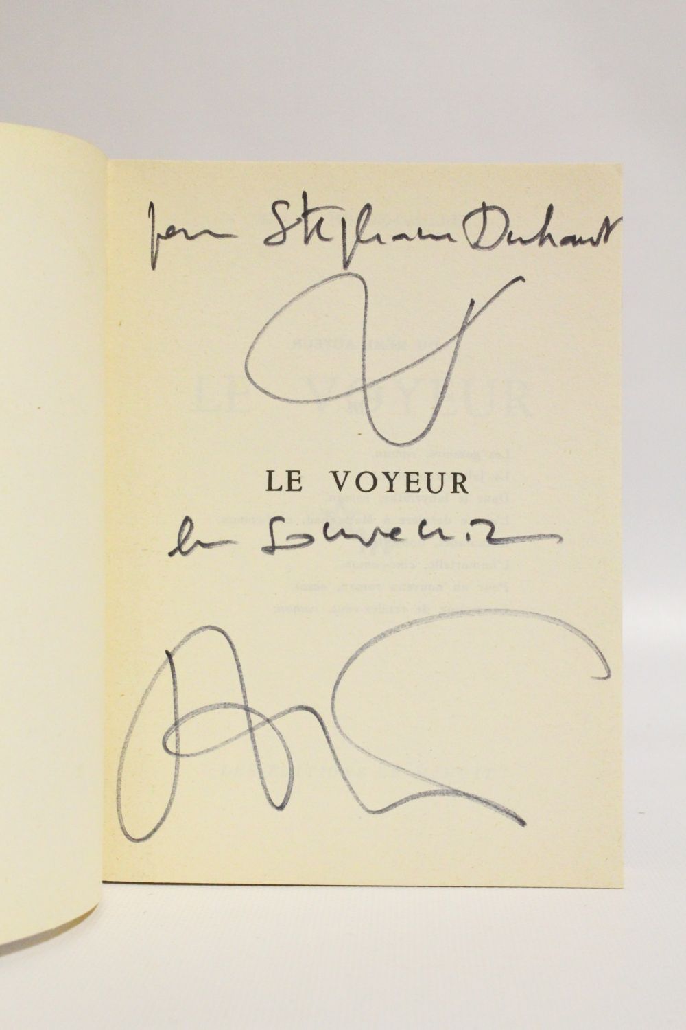 ROBBE-GRILLET Le voyeur - Signed book, First edition image