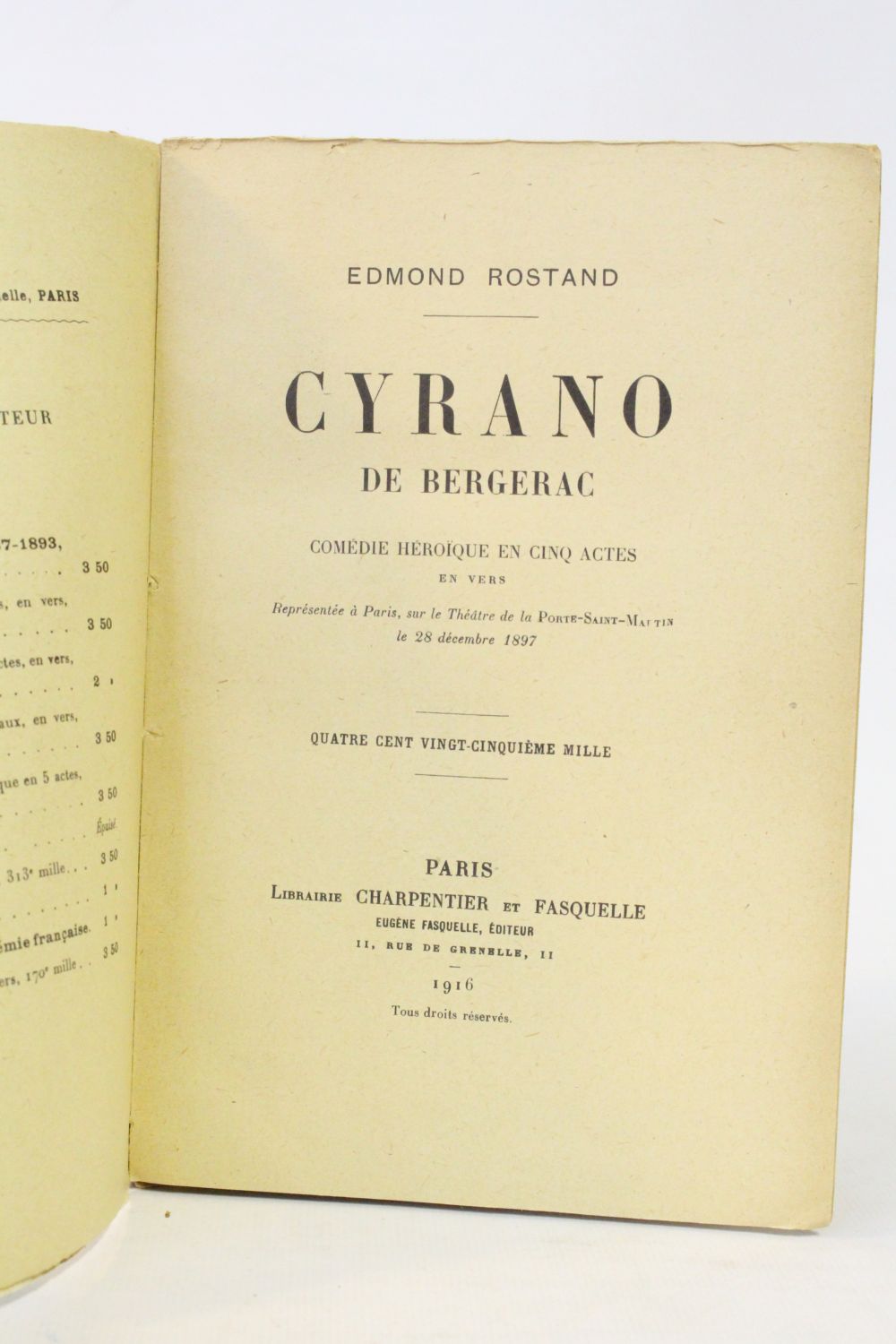 Rostand Cyrano De Bergerac Signiert Edition Originalecom