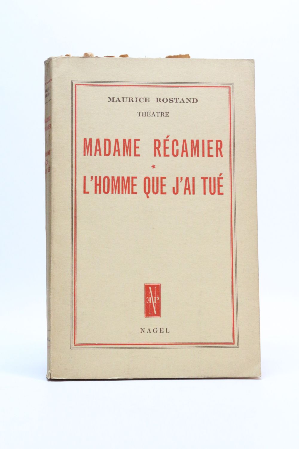 L Homme Que J Ai Tue ROSTAND : Madame Récamier. - L'homme que j'ai tué - Signed book, First  edition - Edition-Originale.com
