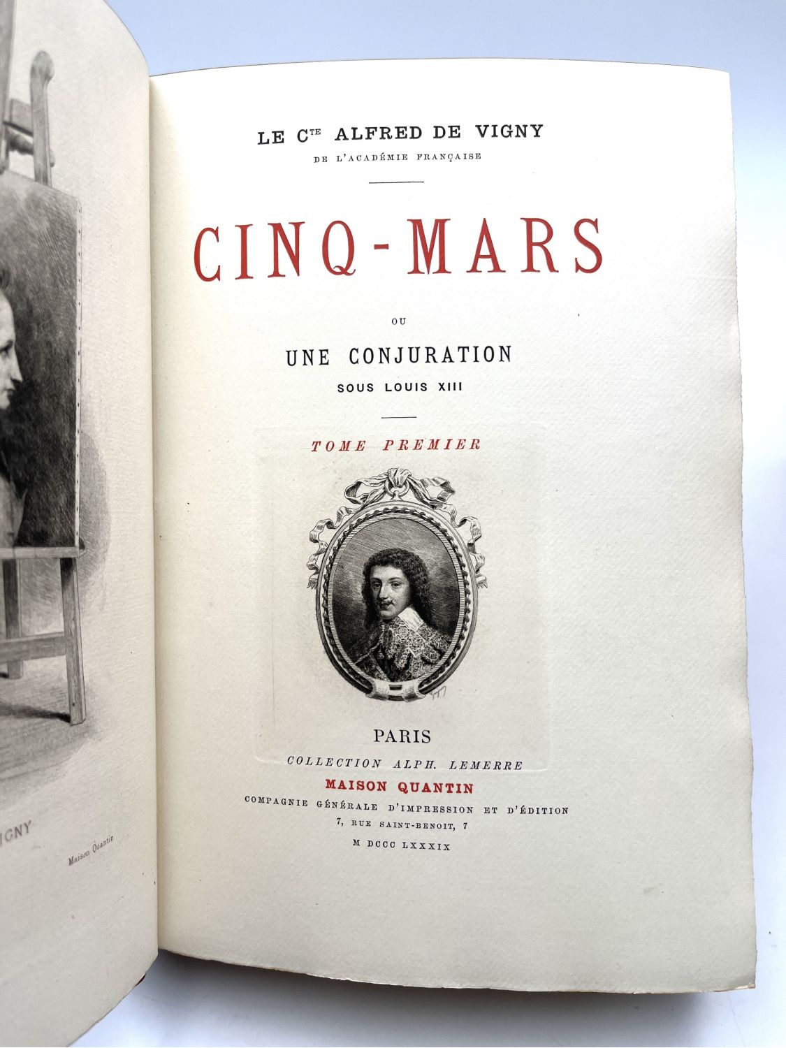 Cinq-Mars, ou, Une conjuration sous Louis XIII; Volume 1 by Alfred de  Vigny, Pierre-Georges Jeanniot, Paperback