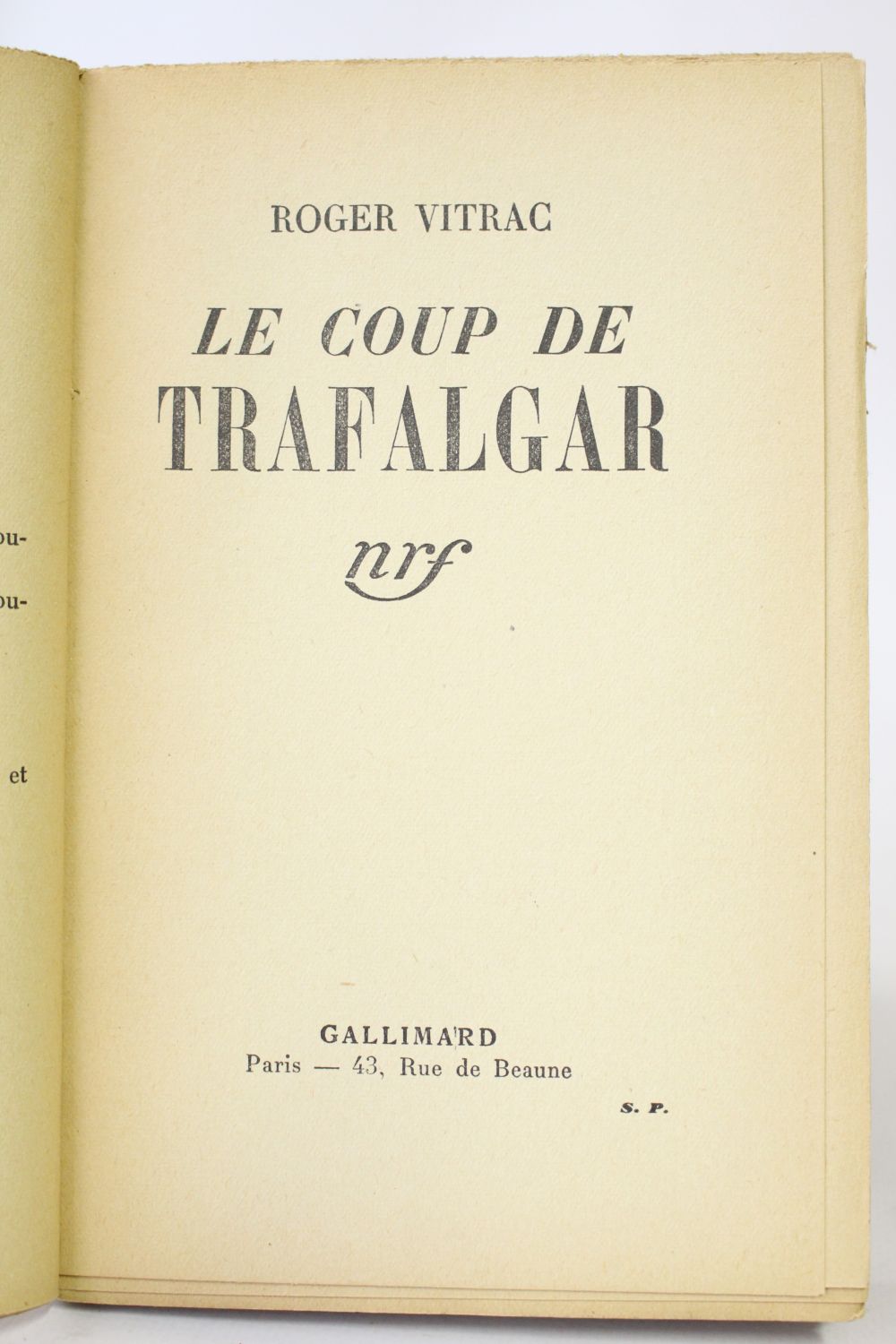 VITRAC : Le coup de Trafalgar - Signed book, First edition - Edition ...