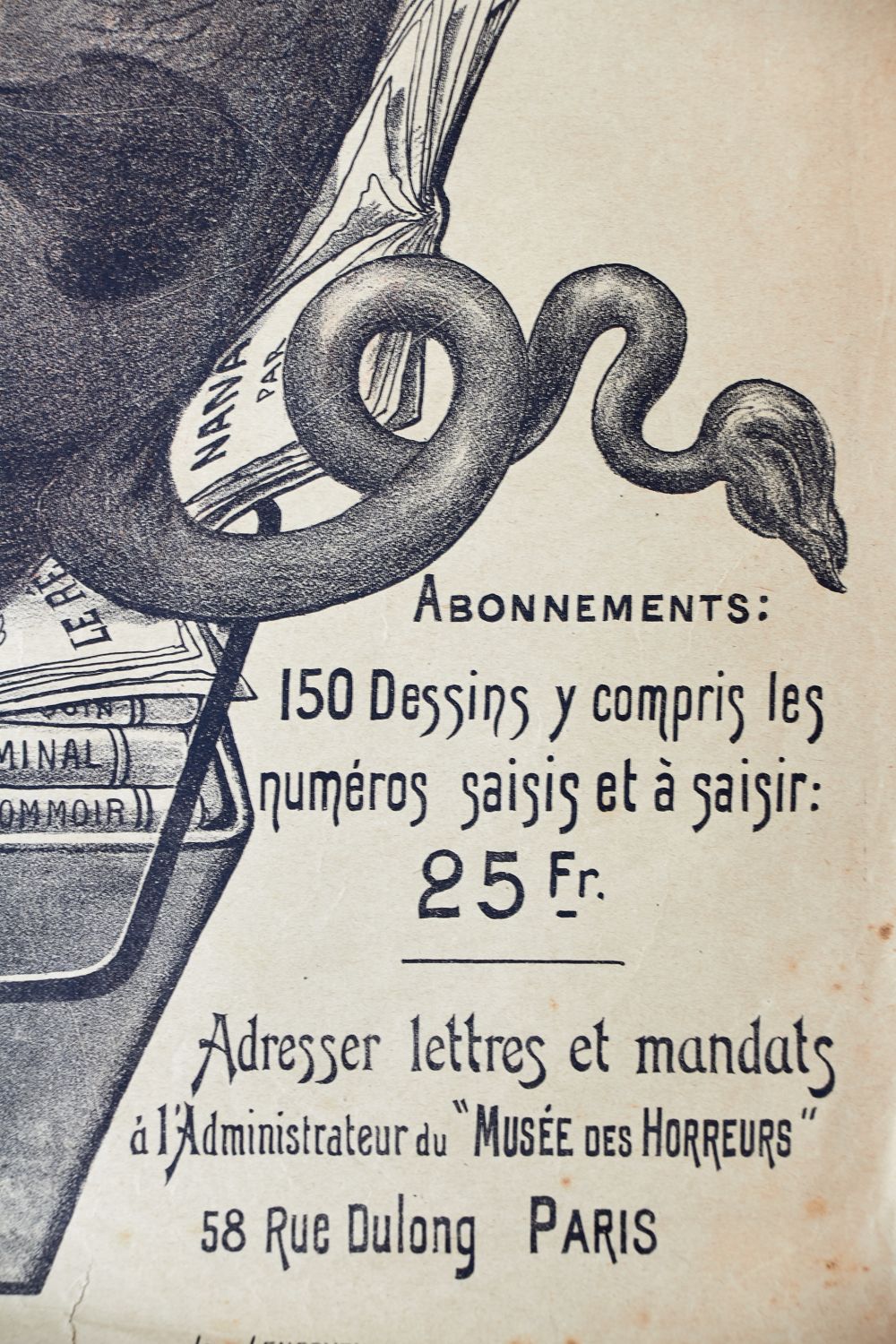 ZOLA : [AFFAIRE DREYFUS] Musée des horreurs - Affiche originale